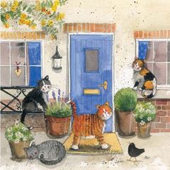 Picture of FRIENDLY FELINES BLANK CARD
