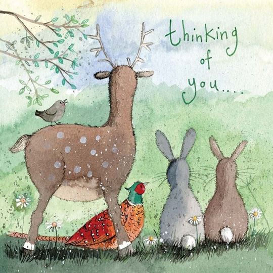 Image sur WOODLAND ANIMALS THINKING OF YOU CARD