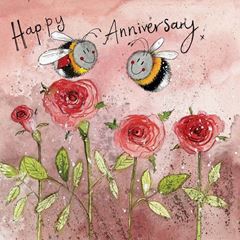 Picture of BEES & ROSES ANNIVERSARY CARD