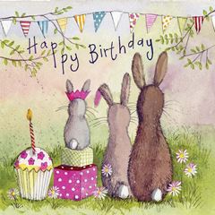 Bild von RABBIT FAMILY BIRTHDAY CARD