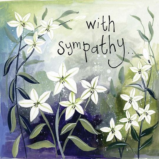 Image sur WHITE LILIES SYMPATHY CARD