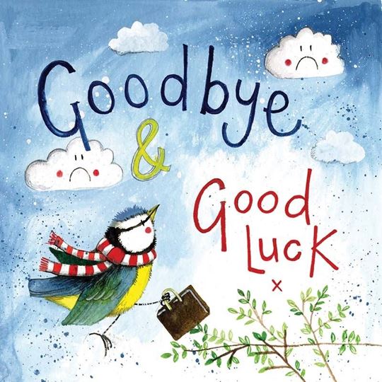 Image sur LUCKY BLUE TIT GOODBYE AND GOOD LUCK CARD
