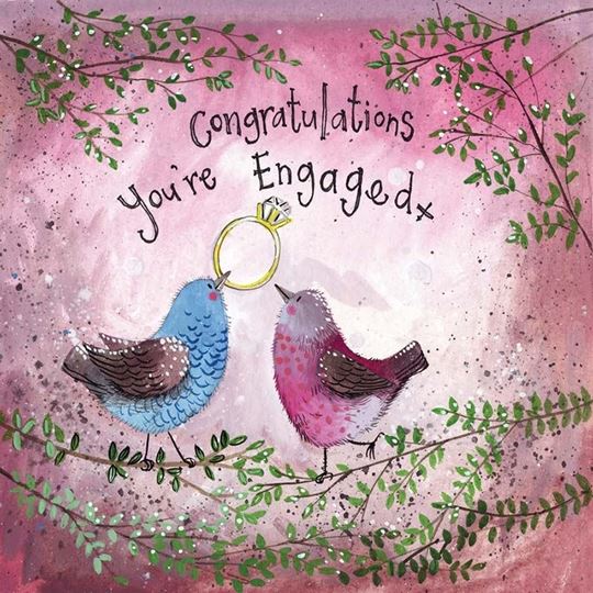 Image sur BIRDS OF A FEATHER ENGAGMENT CARD
