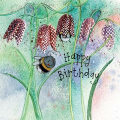 Picture of BEE & FRITILLARY BIRTHDAY CARD
