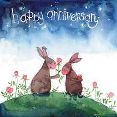 Image de ANNIVERSARY RABBITTS CARD