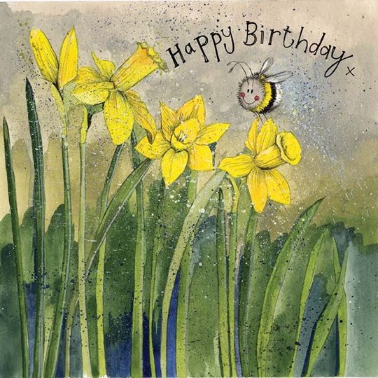 Image sur BEE & DAFFODILS BIRTHDAY CARD