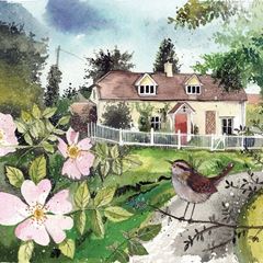 Immagine di ROSE COTTAGE BLANK CARD