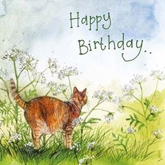 Picture of CAT & COW PARSLEY BIRTHDAY CARD