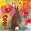 Picture of HARE & RED POPPIES BLANK CARD