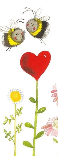 Immagine di LOVE HEART BEES BOOKMARK