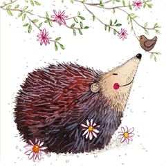 Bild von  HEDGEHOG AND FLOWERS