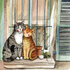 Picture of PROVENCE CATS LARGE CANVAS