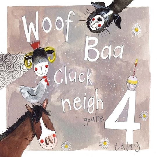 Image sur 4TH BIRTHDAY CARD