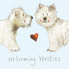 Bild von WELCOMING WESTIES FRIDGE MAGNET