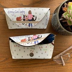 Picture of CRAZY CAT LADY GLASSES CASE