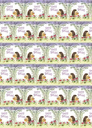 Image sur BIRTHDAY HEDGEHOG GIFT WRAP