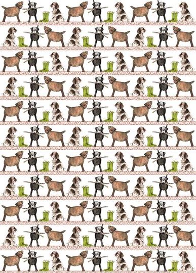 Picture of COUNTRY DOG GIFT WRAP