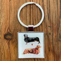 Picture of DEBONAIR DACHSHUNDS KEY RING