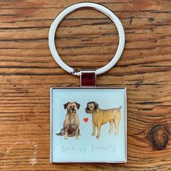 Picture of BARKING BORDERS KEY RING