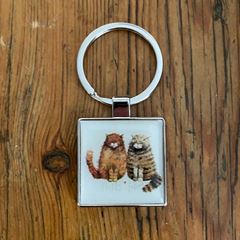 Picture of FLUFFY FELINES KEY RING
