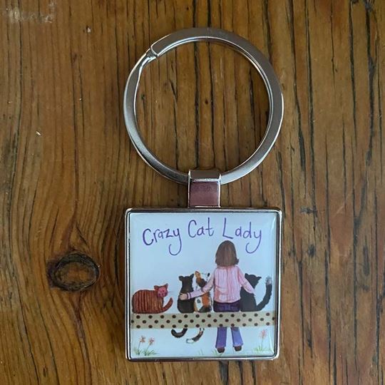 Immagine di CRAZY CAT LADY KEY RING