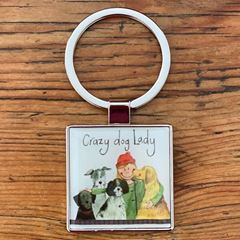 Picture of CRAZY DOG LADY KEY RING