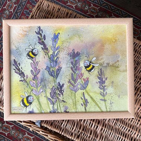 Picture of LAVENDER BEES LAP TRAY