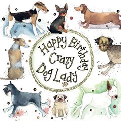 Bild von DOG LADY BIRTHDAY CARD