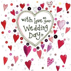 Picture of WEDDING HEARTS CARD