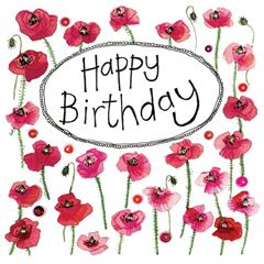 Immagine di BIRTHDAY POPPIES CARD