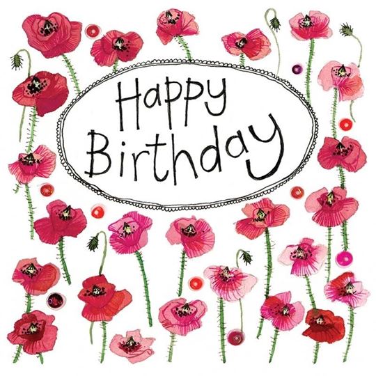 Picture of BIRTHDAY POPPIES CARD