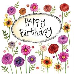 Image de BIRTHDAY FLOWERS CARD