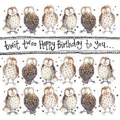 Picture of BIRTHDAY OWLS CARD