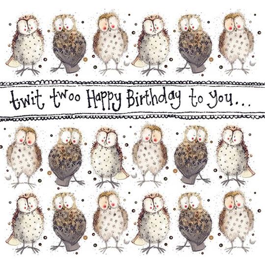 Image sur BIRTHDAY OWLS CARD
