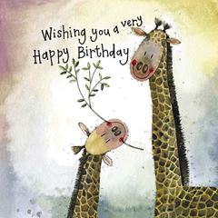 Bild von STARLIGHT GIRAFFES BIRTHDAY FOIL CARD