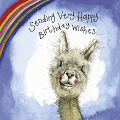 Picture of SUNSHINE LITTLE ALPACA BIRTHDAY FOIL CARD