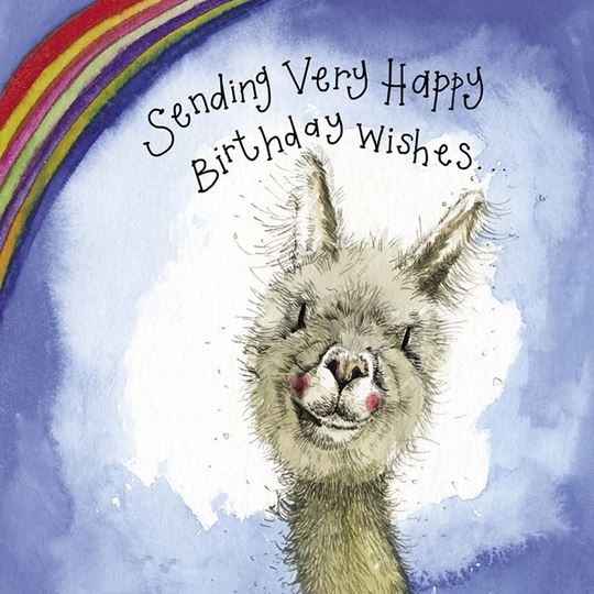 Picture of SUNSHINE LITTLE ALPACA BIRTHDAY FOIL CARD