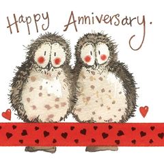 Image de ANNIVERSARY OWLS CARD