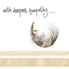 Picture of SYMPATHY FEATHER CARD