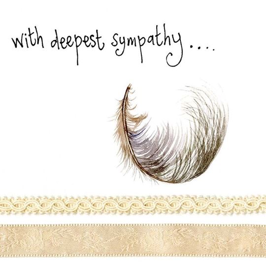 Picture of SYMPATHY FEATHER CARD