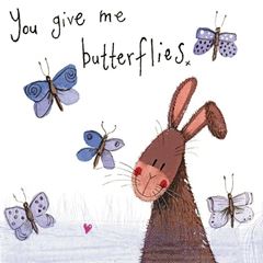 Image de YOU GIVE ME BUTTERFLIES LOVE CARD