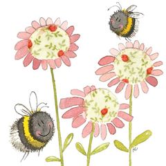 Picture of BEE & FLOWER MINI MAGNETIC NOTEPAD