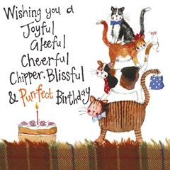 Immagine di CAT STACK BIRTHDAY CARD