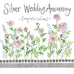 Immagine di SILVER ROSES ANNIVERSARY CARD