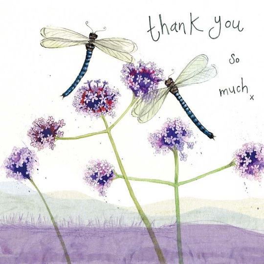 Image sur DRAGONFLIES THANK YOU CARD