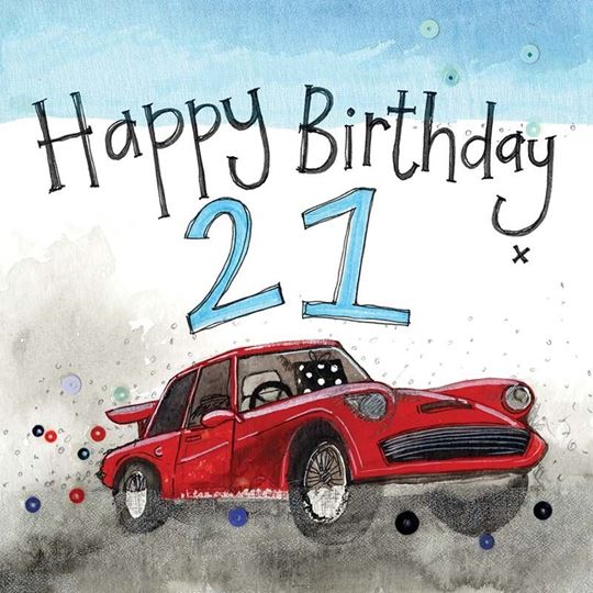 Immagine di 21 YEAR OLD CAR BIRTHDAY CARD