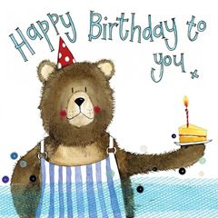 Image de BEAR & CAKE BIRTHDAY CARD
