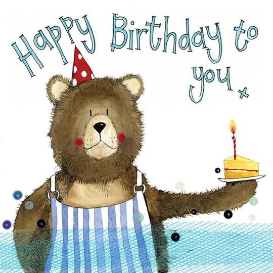 Immagine di BEAR & CAKE BIRTHDAY CARD
