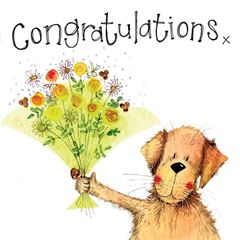 Bild von GREEN BOUQUET CONGRATULATIONS CARD