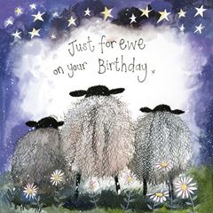 Picture of STARLIGHT SHEEP FOIL BIRTHDAY CARD